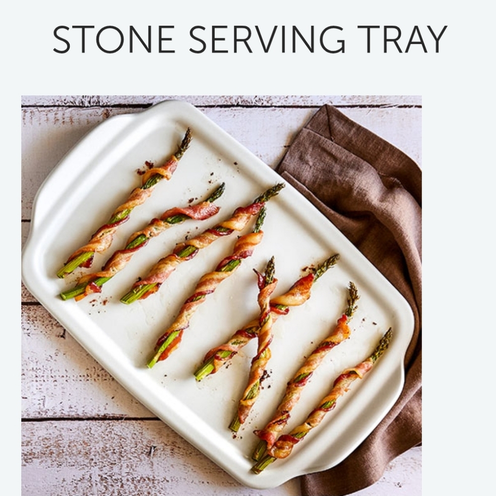 Pampered Chef Stoneware Serving Tray